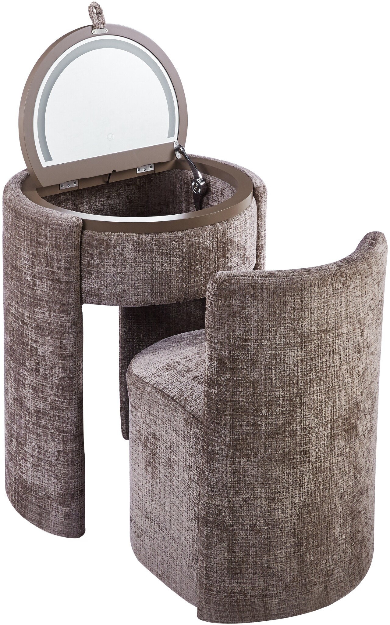 SOLÈNE Vanity - Make Up tafel - Incl. LED verlichting - Taupe Bruin