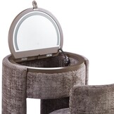 SOLÈNE Vanity - Make Up tafel - Incl. LED verlichting - Taupe Bruin