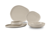 Bricard Barles Serviesset 25 delig - Porselein - Taupe - Organisch