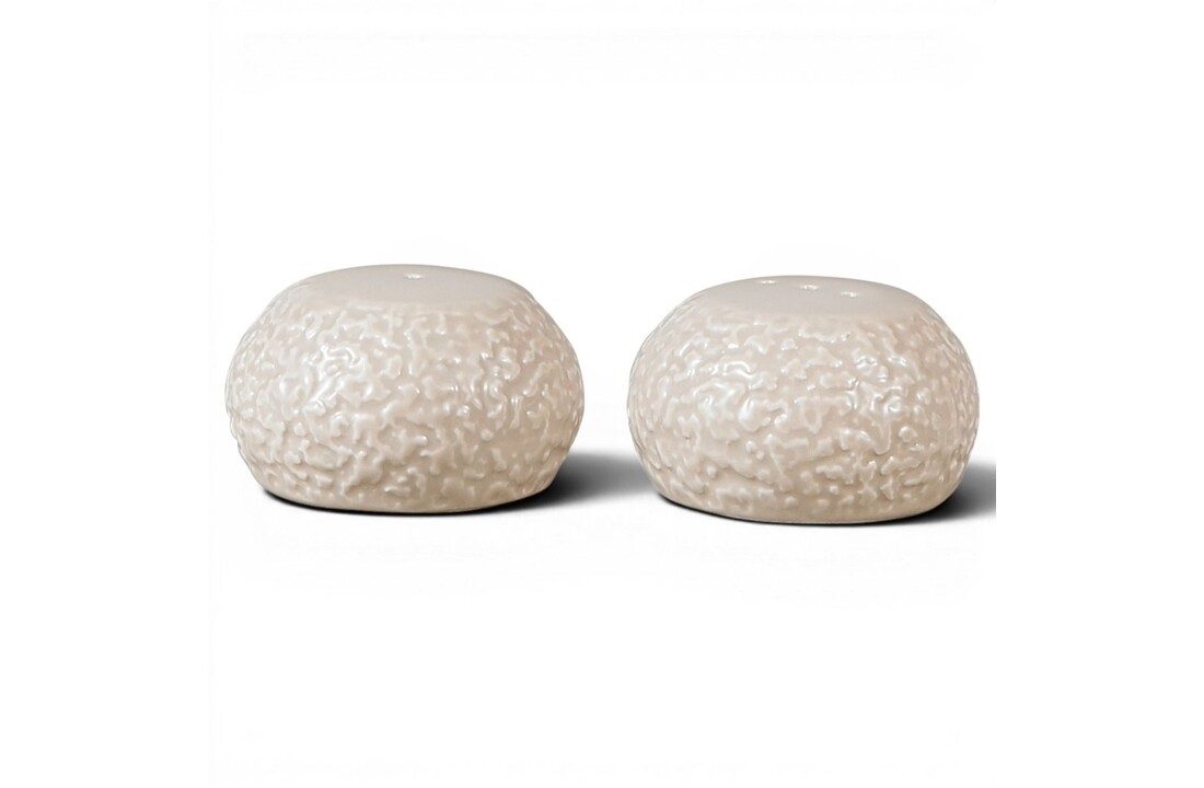 Bricard Barles Stone Serviesset 27 delig - Porselein - Wit/Taupe - Organisch