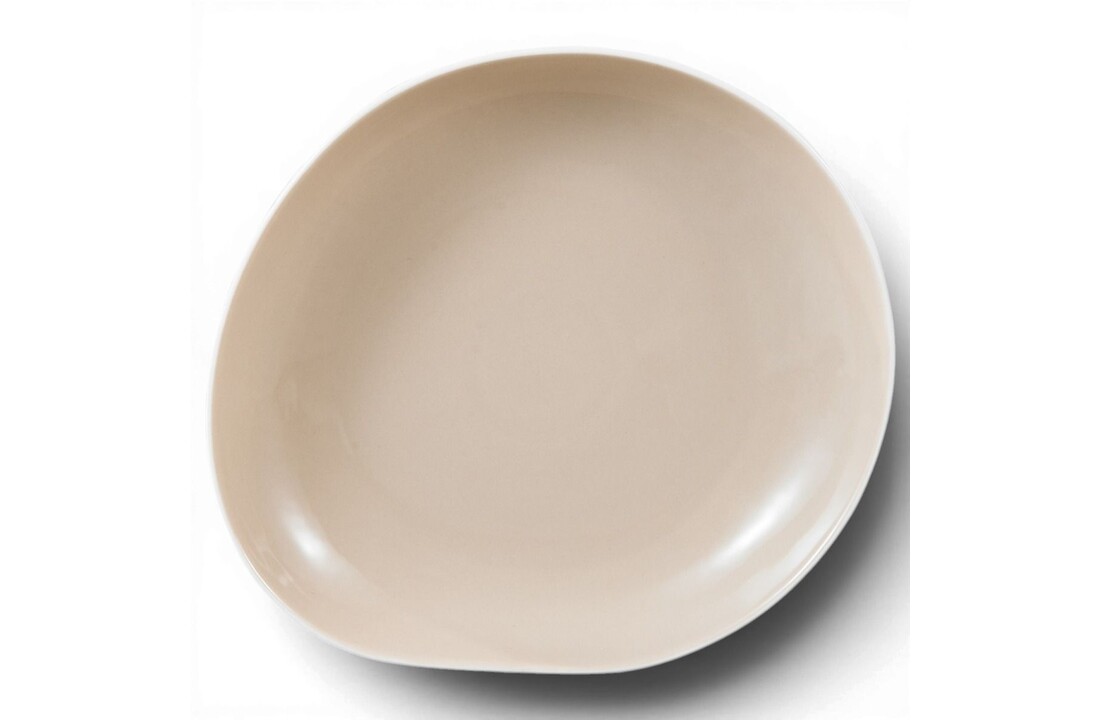 Bricard Barles Stone Serviesset 27 delig - Porselein - Wit/Taupe - Organisch