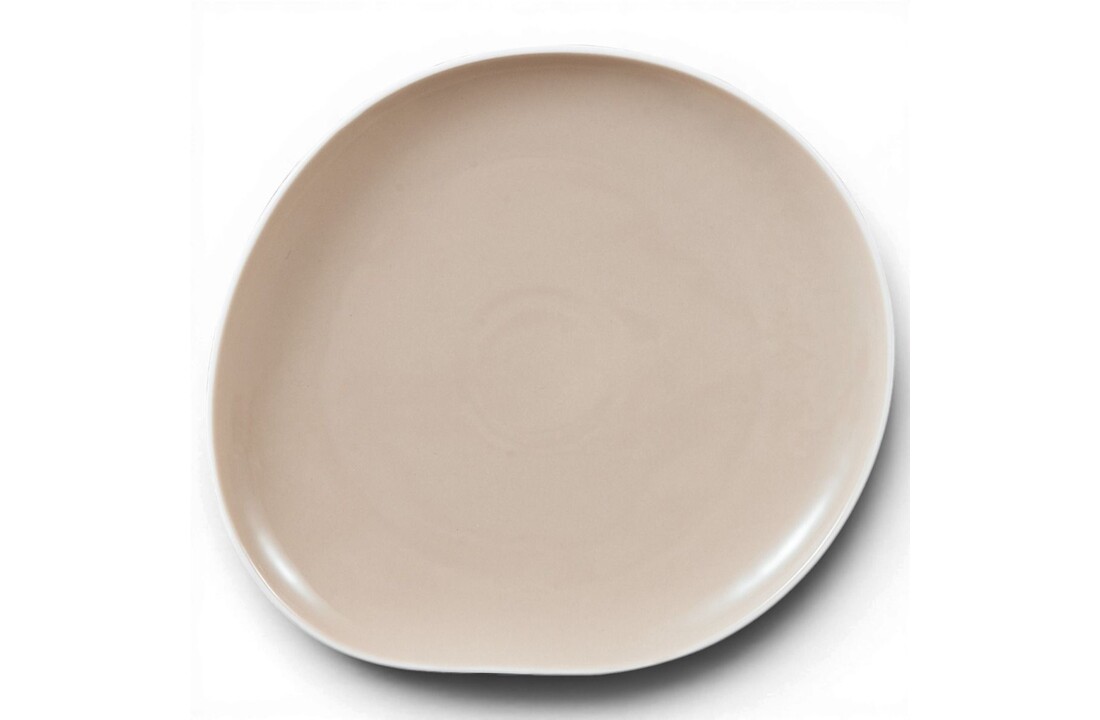 Bricard Barles Stone Serviesset 27 delig - Porselein - Wit/Taupe - Organisch