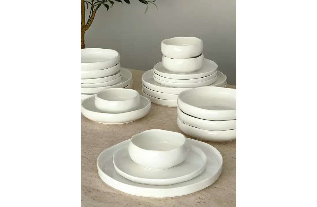 Diva Serviesset 24 delig - Porselein - Wit | 6 persoons