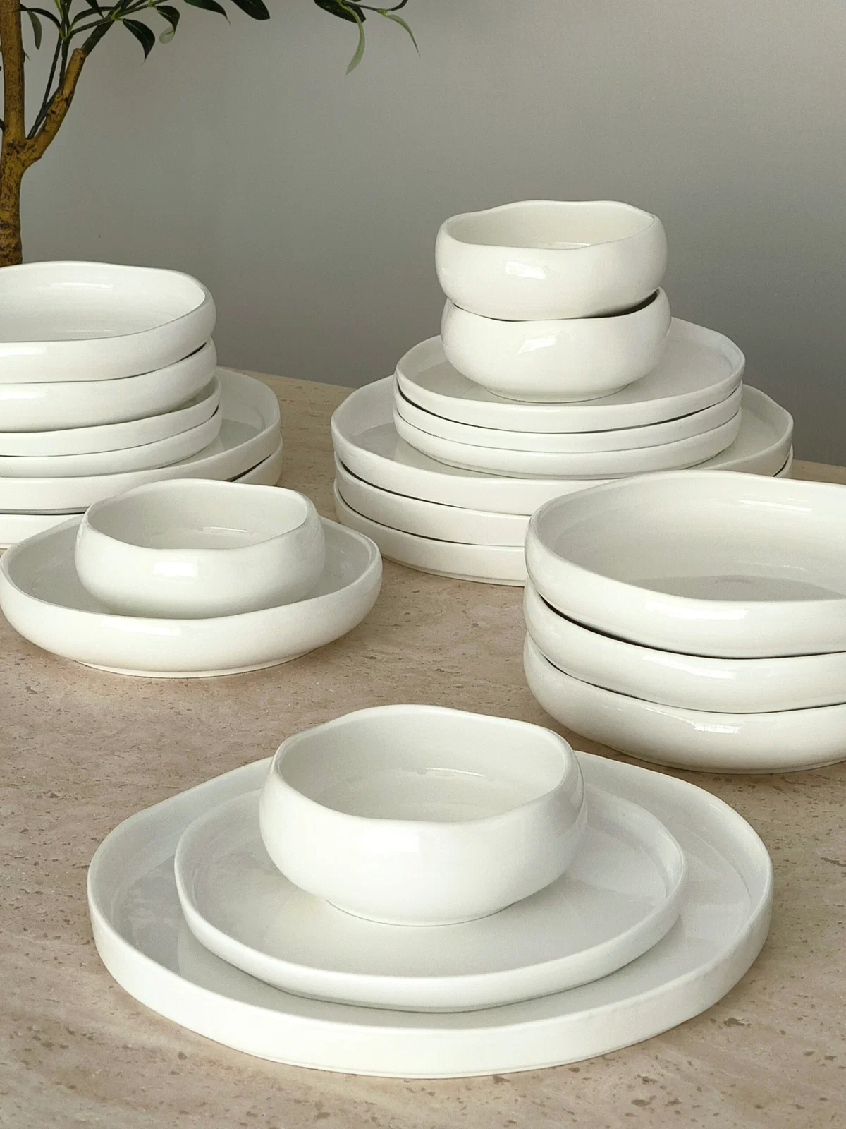 Diva Serviesset 24 delig - Porselein - Wit | 6 persoons
