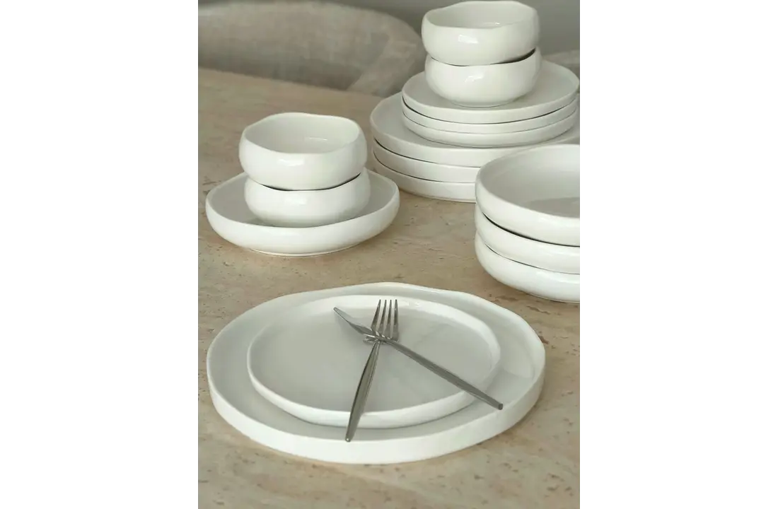 Diva Serviesset 24 delig - Porselein - Wit | 6 persoons