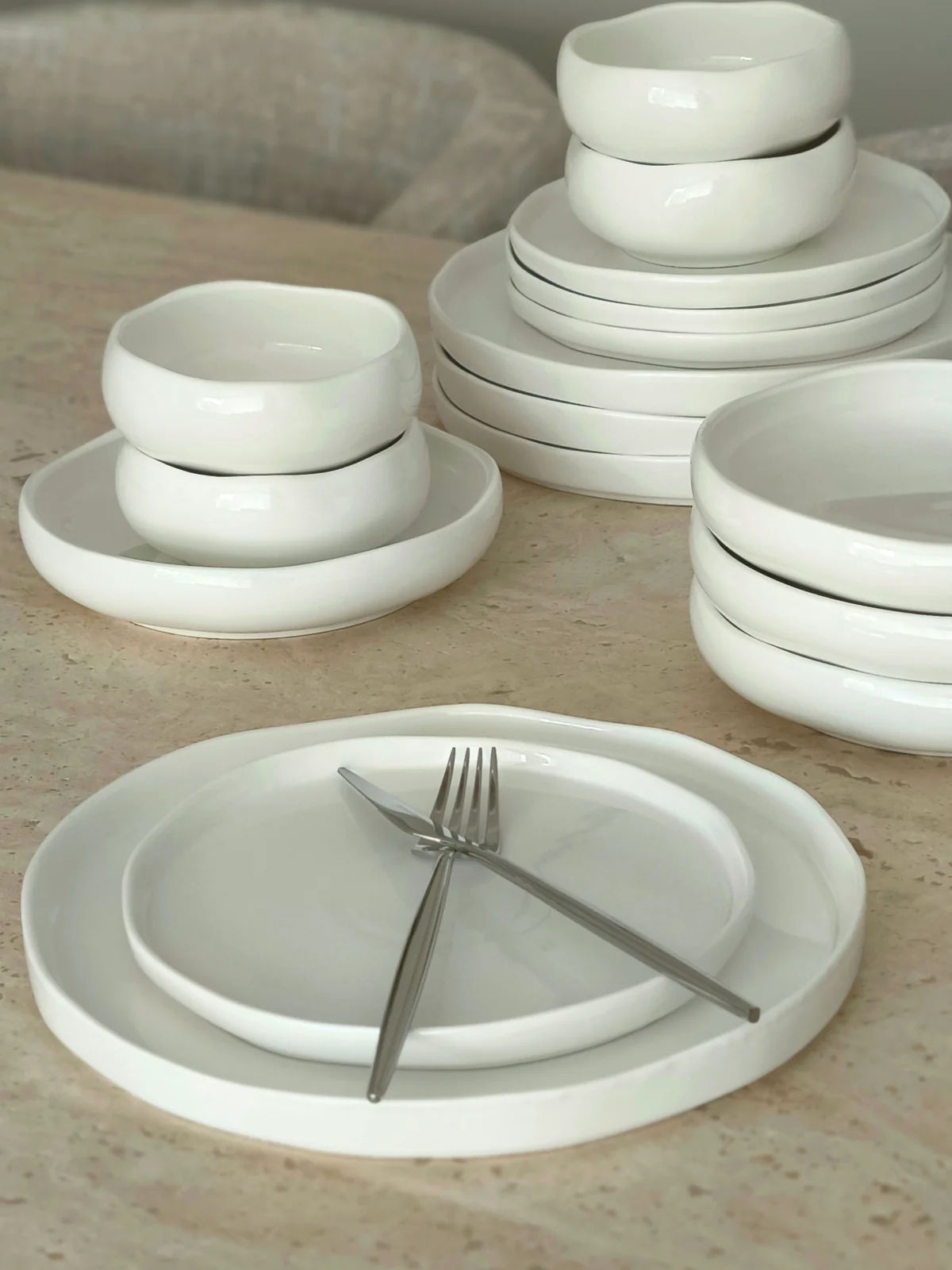 Diva Serviesset 24 delig - Porselein - Wit | 6 persoons