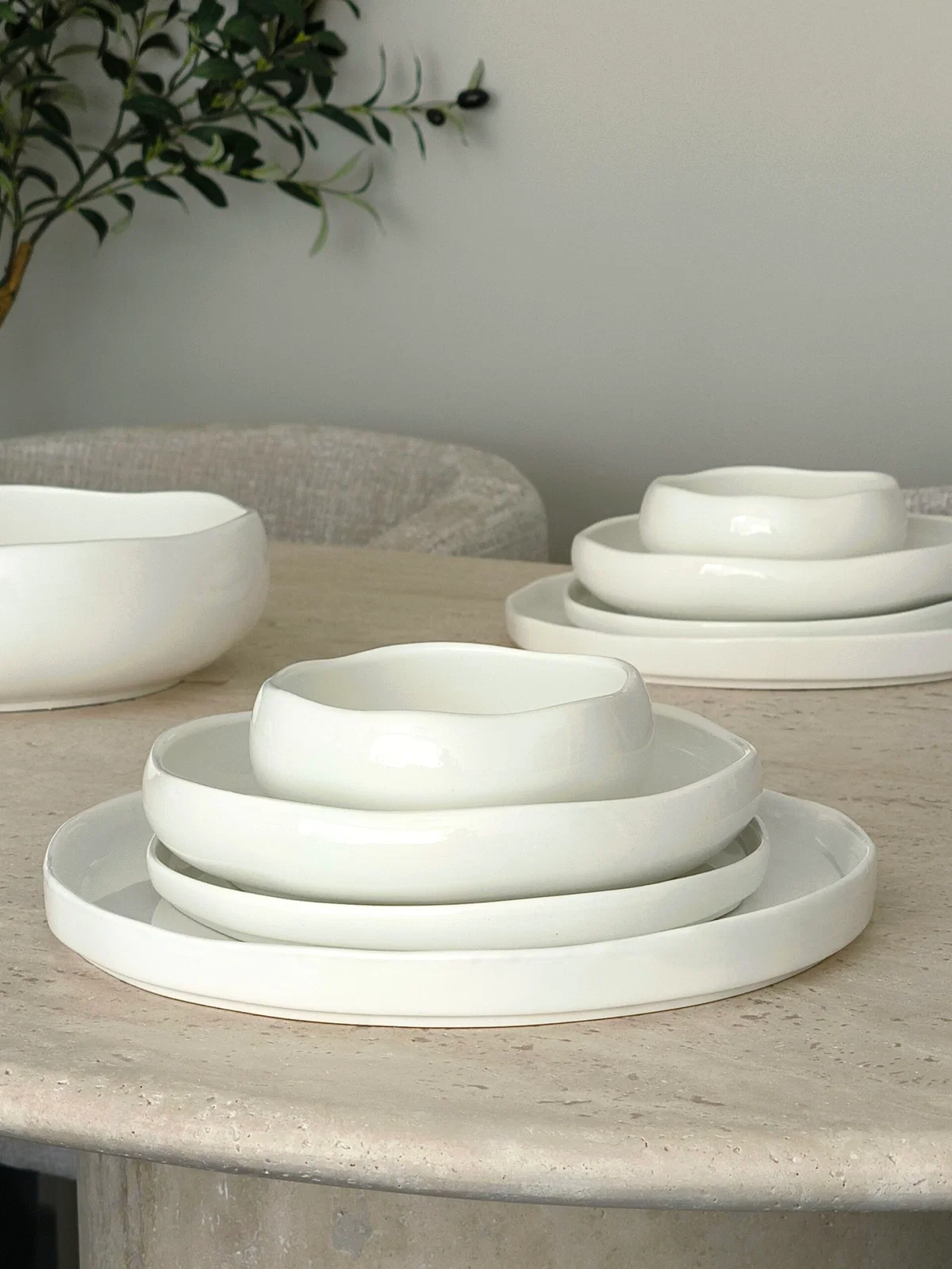 Diva Serviesset 24 delig - Porselein - Wit | 6 persoons
