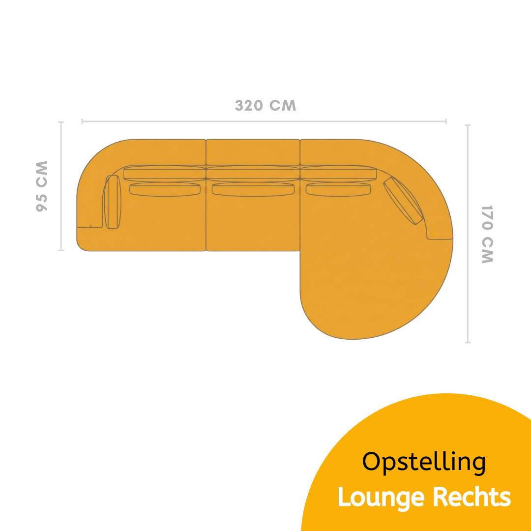 Loungebank Yuna Cremona 02 Beige - Pocketvering
