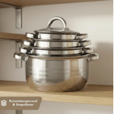 Bavary Pannenset 8 delig | 18/10 Stainless Steel