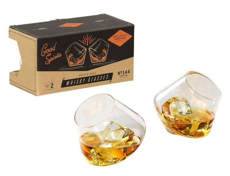 Integratie kan zijn deelnemen Gentlemen's Hardware Whiskey Glazen Set van 2 - Kado in Huis