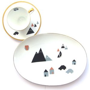 Porcelain Stickers Little Town