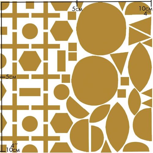 Porcelain Stickers Golden Geo