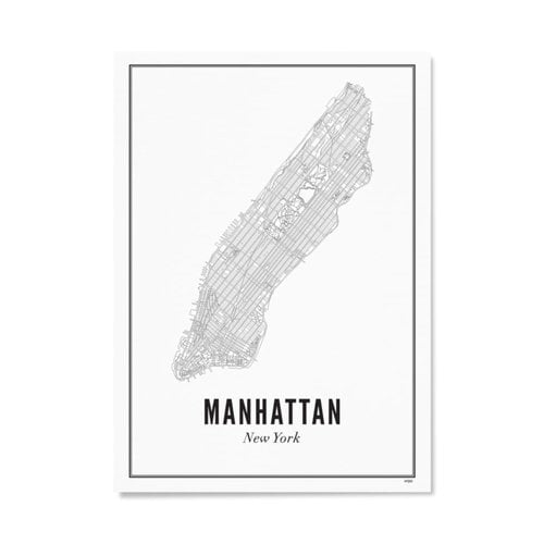 Wijck Poster Manhattan New York 21 x 30 cm