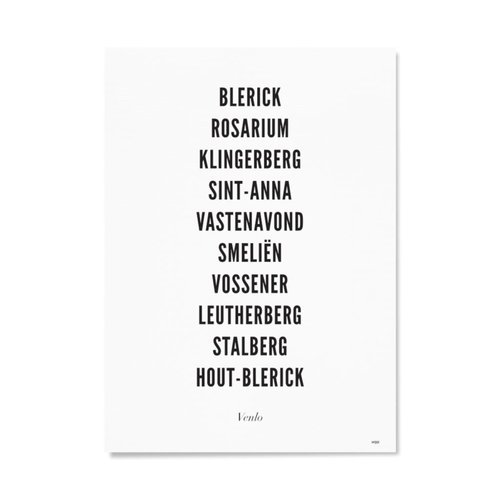 Wijck Poster Neighborhoods Venlo 40 x 50 cm