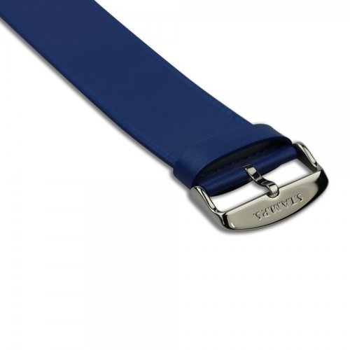 S.T.A.M.P.S Horlogeband Classic Leder Blauw S.T.A.M.P.S Horlogeband Classic Leder Blauw