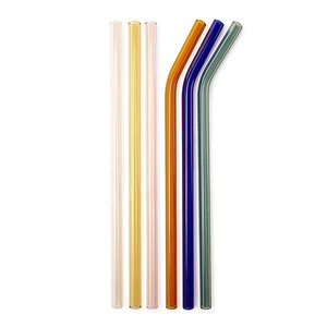 Kikkerland Glass straws with brush