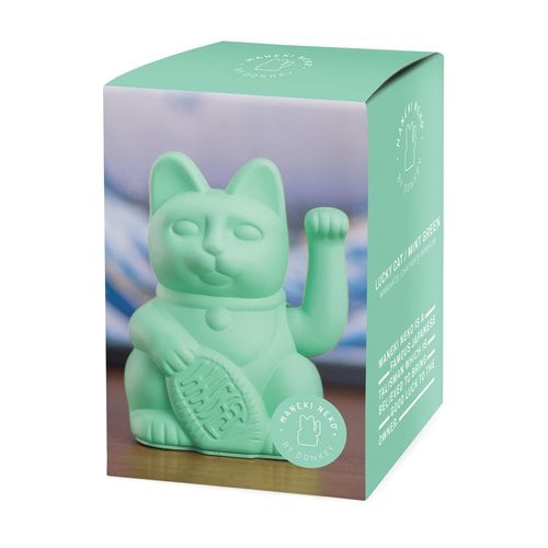 Donkey Products Lucky Cat mint green for health and confidence