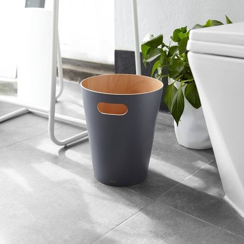 Umbra Trash can Woodrow natural charcoal 7,5 L