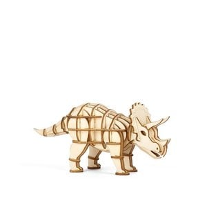 Kikkerland 3-D Houten Puzzel Dino's Triceratops