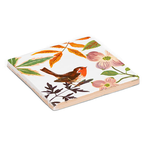 Storytiles Decorative Tile sheltered by leaves small