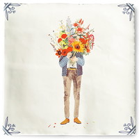 Decorative Tile All you need is Flowers medium