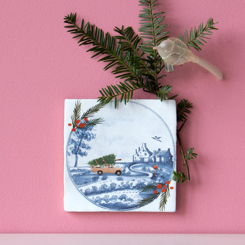 Storytiles Dekorative Fliese Driving Home for Christmas small