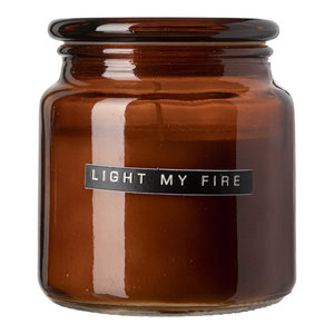 Wellmark Geurkaars in Glas Light my Fire cedarwood groot