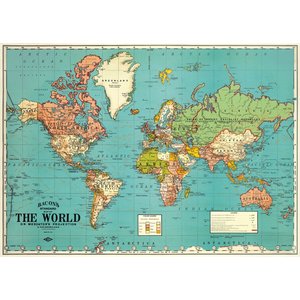 Cavallini & Co Vintage Schoolposter World Map 4