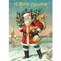 Schule Poster Vintage Santa