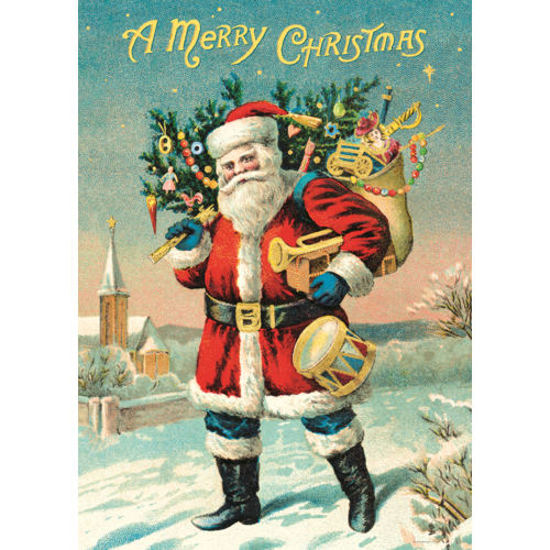 Cavallini & Co Vintage School Poster Vintage Santa