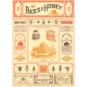 Cavallini & Co Vintage Schule Poster Bees & Honey