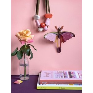 Studio Roof Wall Decoration Butterfly Pink Comet