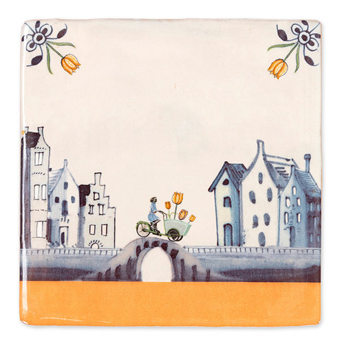 Storytiles Decorative Tile Tulips on their way to you small