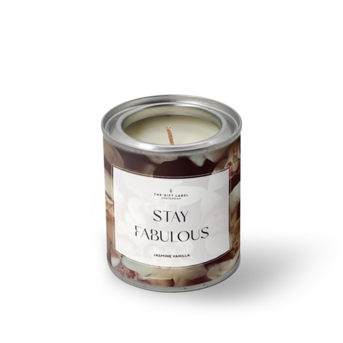 The Gift Label Scented candle in a can Stay Fabulous jasmine vanilla 90 gr