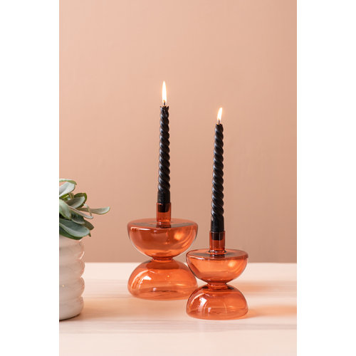 Present Time Glass candle holder Diabolo terra