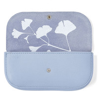 Leather Sunglasses Case Sunny Greetings lavender blue