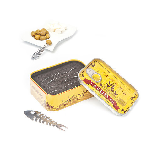 Balvi metal cocktail picks Sardines set of 6