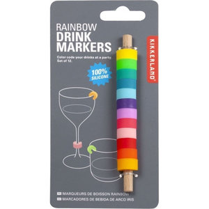 Kikkerland glass markers Rainbow