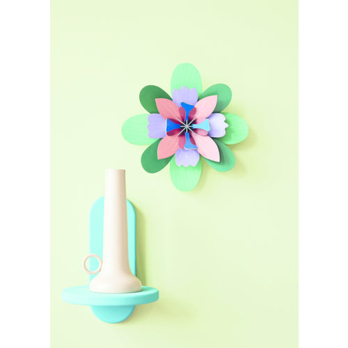 Studio Roof Wall Decoration Flowers Pistache Sorbet