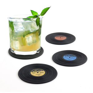 Balvi Onderzetters Vinyl The Coaster set van 4