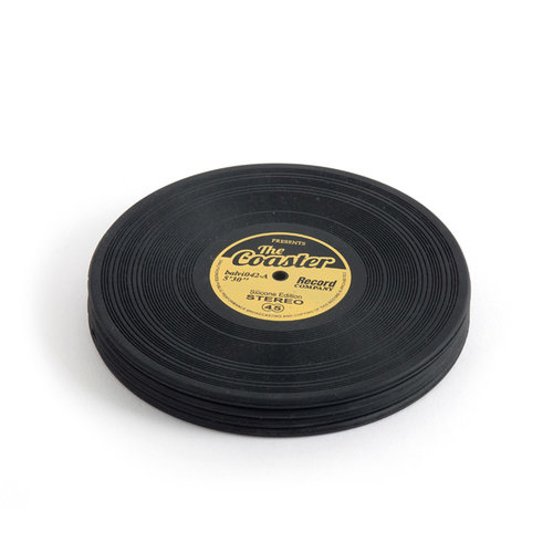 Balvi Onderzetters Vinyl The Coaster set van 4