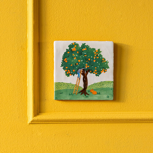 Storytiles Decorative Tile Fruit Picking Small