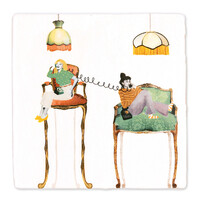 Decorative Tile Chit chatting Medium