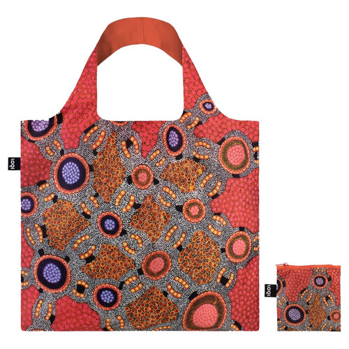 LOQI Opvouwbare Shopper Water Dreaming Pink Jennifer Napaljarri Lewis