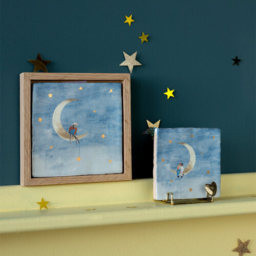 Storytiles Decorative Tile to the moon and back Small