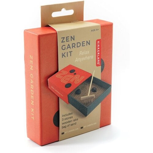 Kikkerland Zen Garden Kit Entspannen Sie sich in Ihrem eigenen Zen-Garten