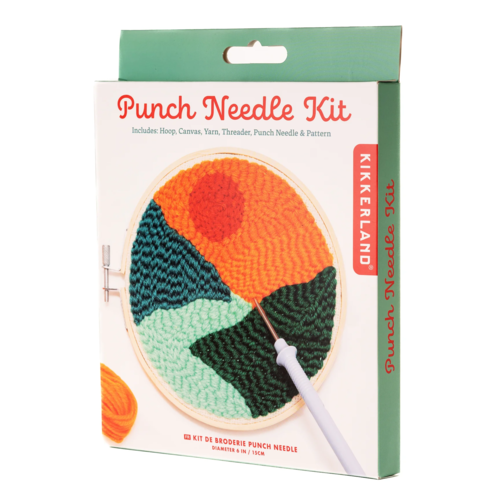 Kikkerland Sunset Punch Needle Embroidery Set