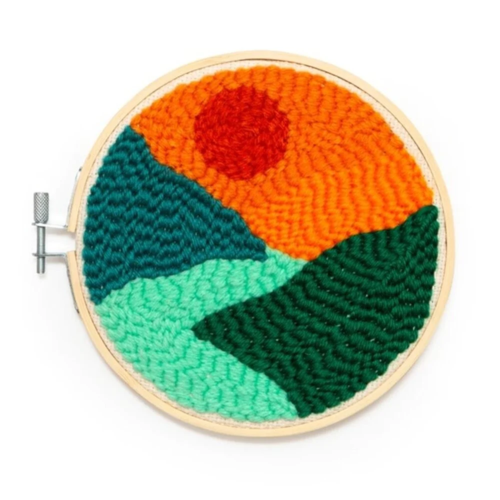 Kikkerland Sunset Punch Needle Embroidery Set