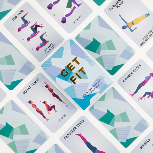 Kikkerland Get Fit Cards 100 body weight workouts