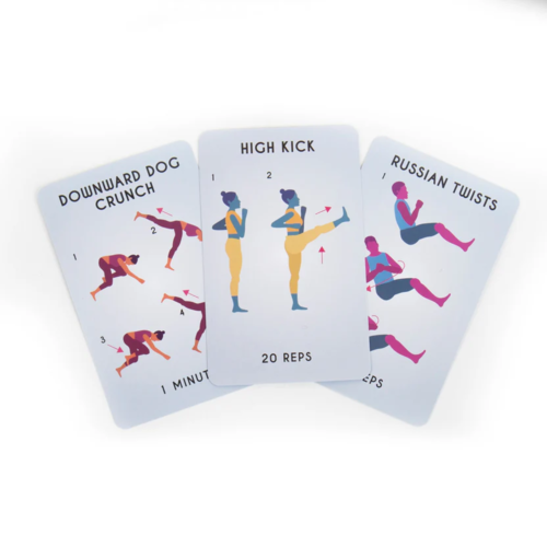 Kikkerland Get Fit Cards 100 body weight workouts